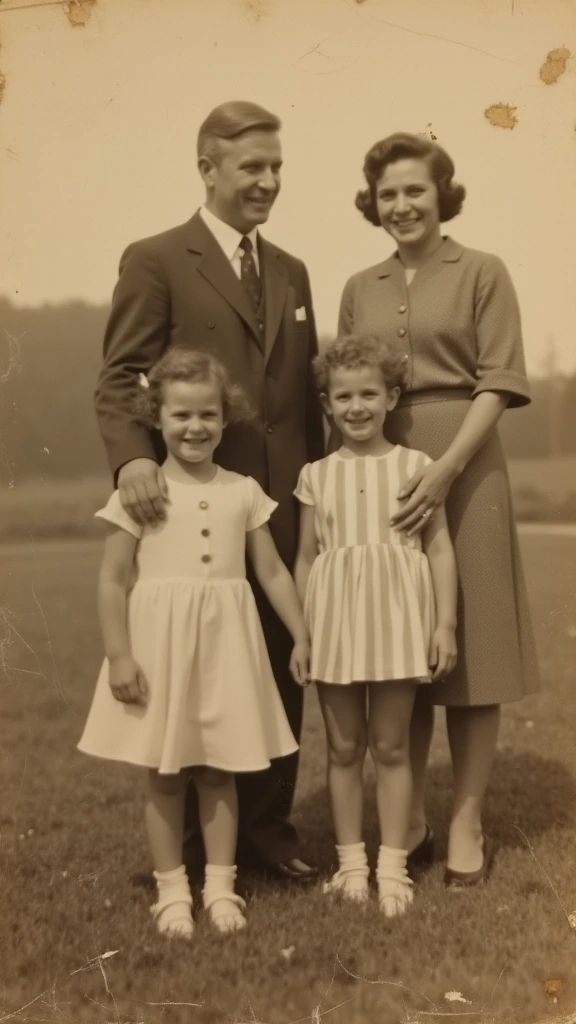 Black and white wedding anniversary photo colorized and sharpened by AI