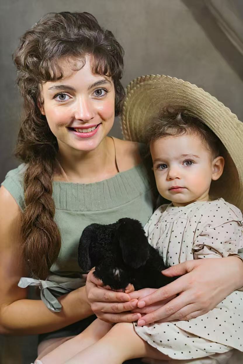 AI restored and colorized family photo in HD quality after using FotoRevive